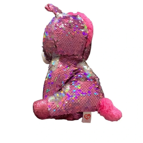 Ty FLIPPABLES Sparkle Pink Unicorn - Picture 4 of 4